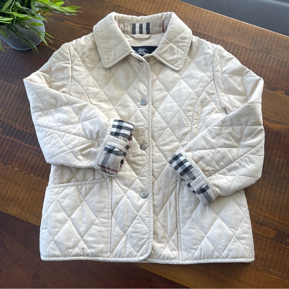 Vest jacket raincoat 6T lightly fleeced Burberry beige 👦🏼👧🏼